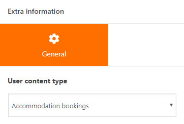 User bookings page